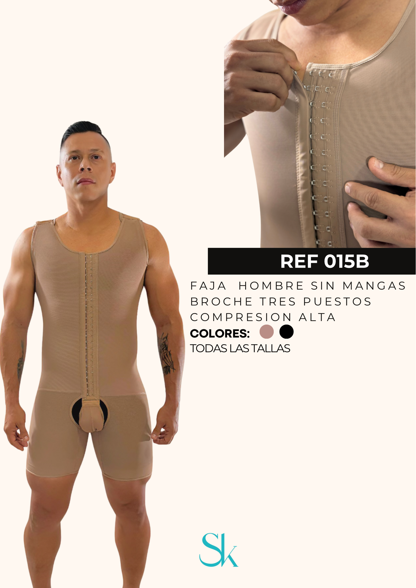 Men's High Compression Girdle - Ref: 015B