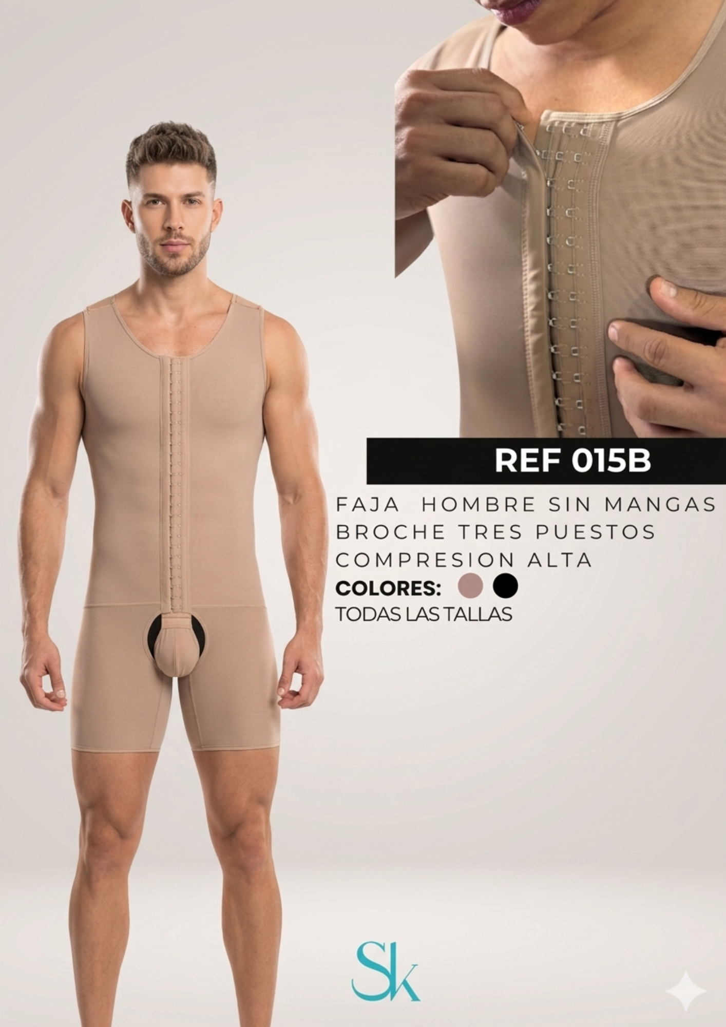 Faja de Hombre Compresión Alta - Ref: 015B
