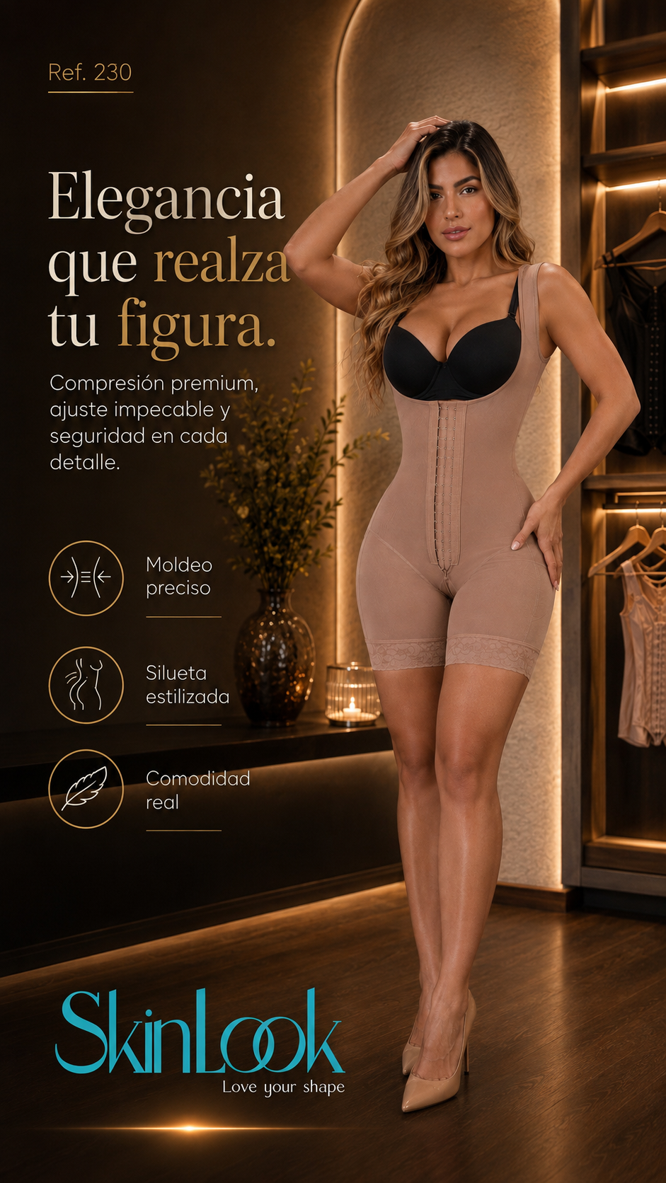 Faja compresion alta con cierre intimo - Ref 230-1