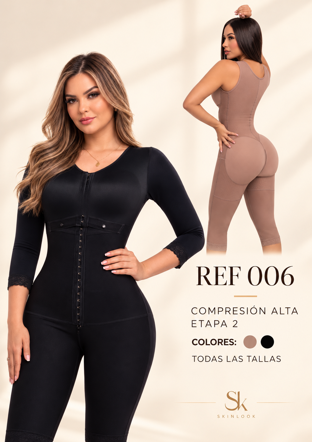Faja Compresión Alta con Brasier - Ref: 006